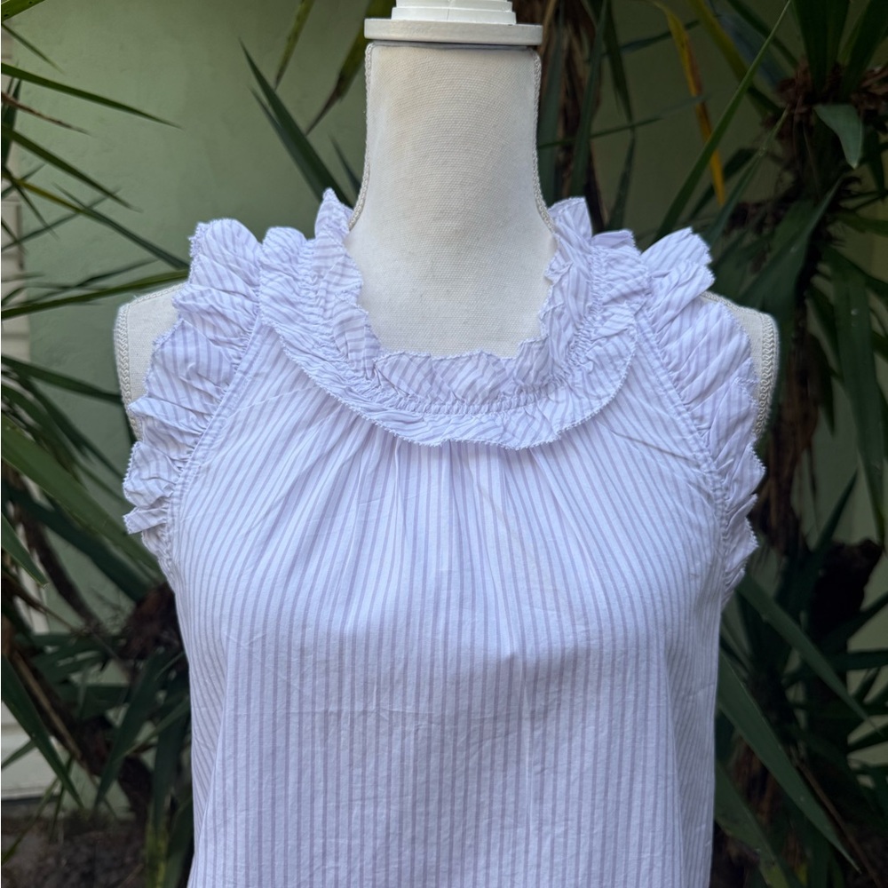 J Crew Ruffle trim Sleeveless Blouse - Picture 1 of 8